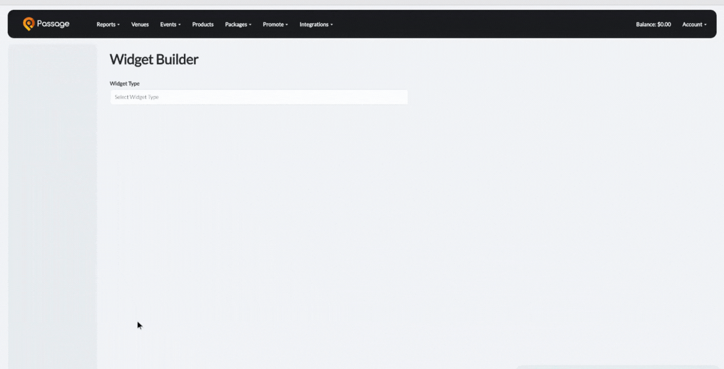 Widget Builder Inline Button Setup