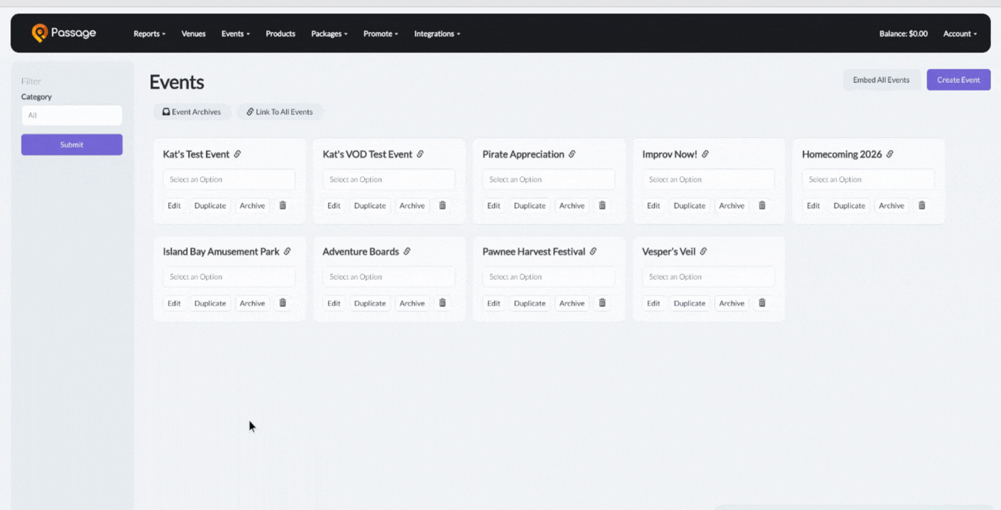 Widget Builder Menu