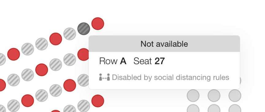 seat selection screenshot