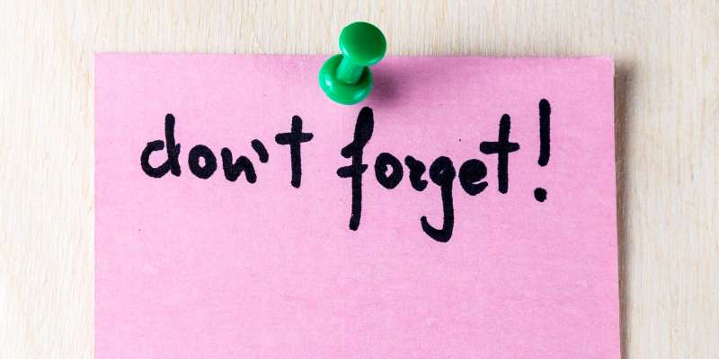 sticky note don't forget