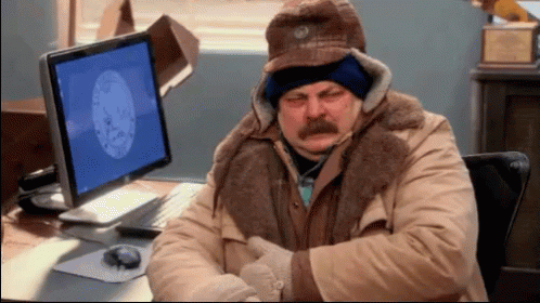 Parks and Rec Ron Swanson cold