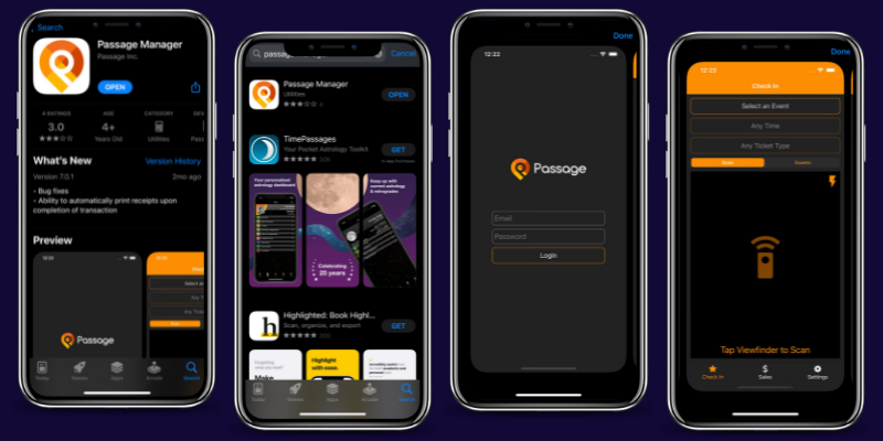 Preview of Passage Manager app