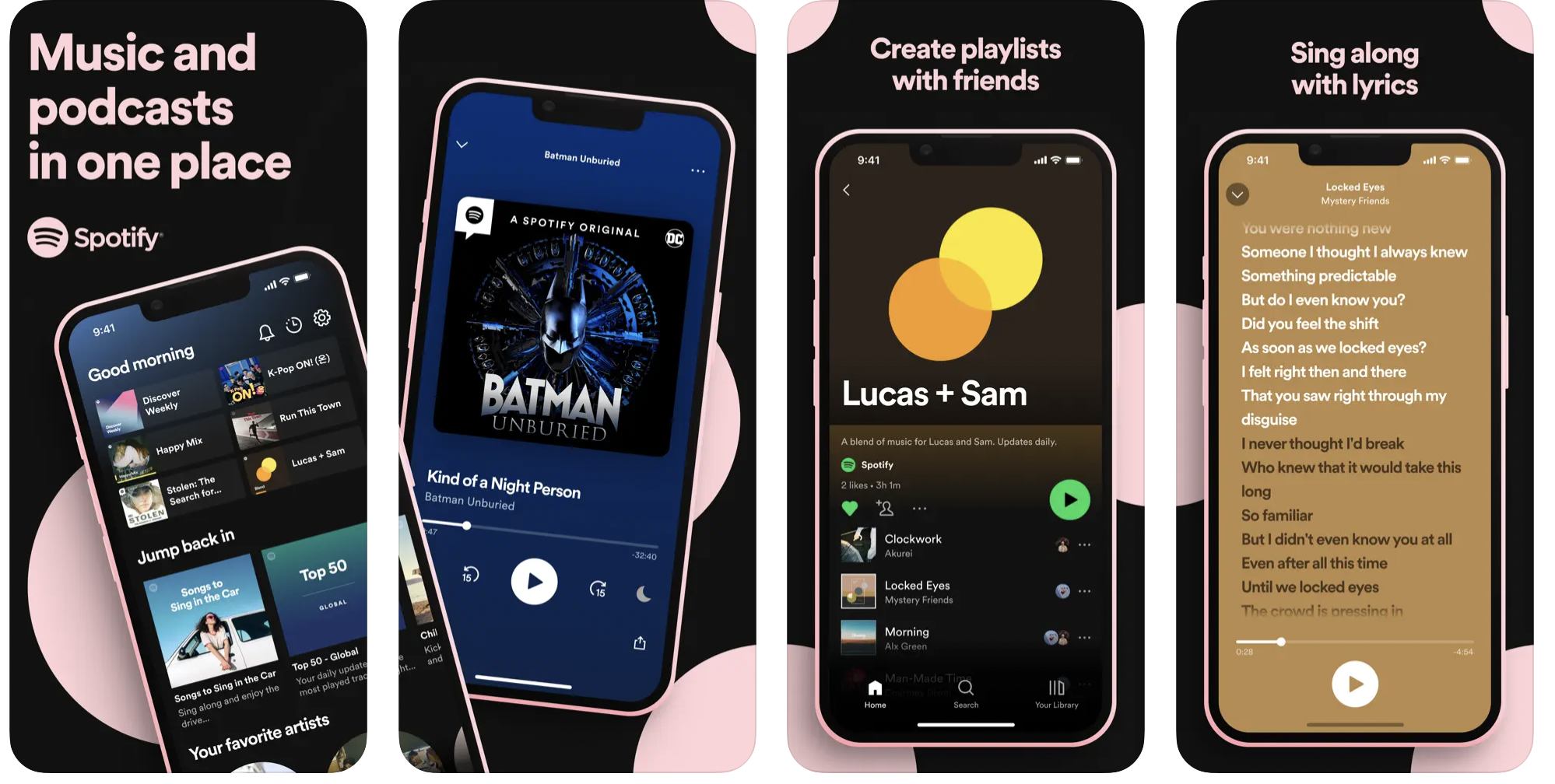 Preview of Spotify app